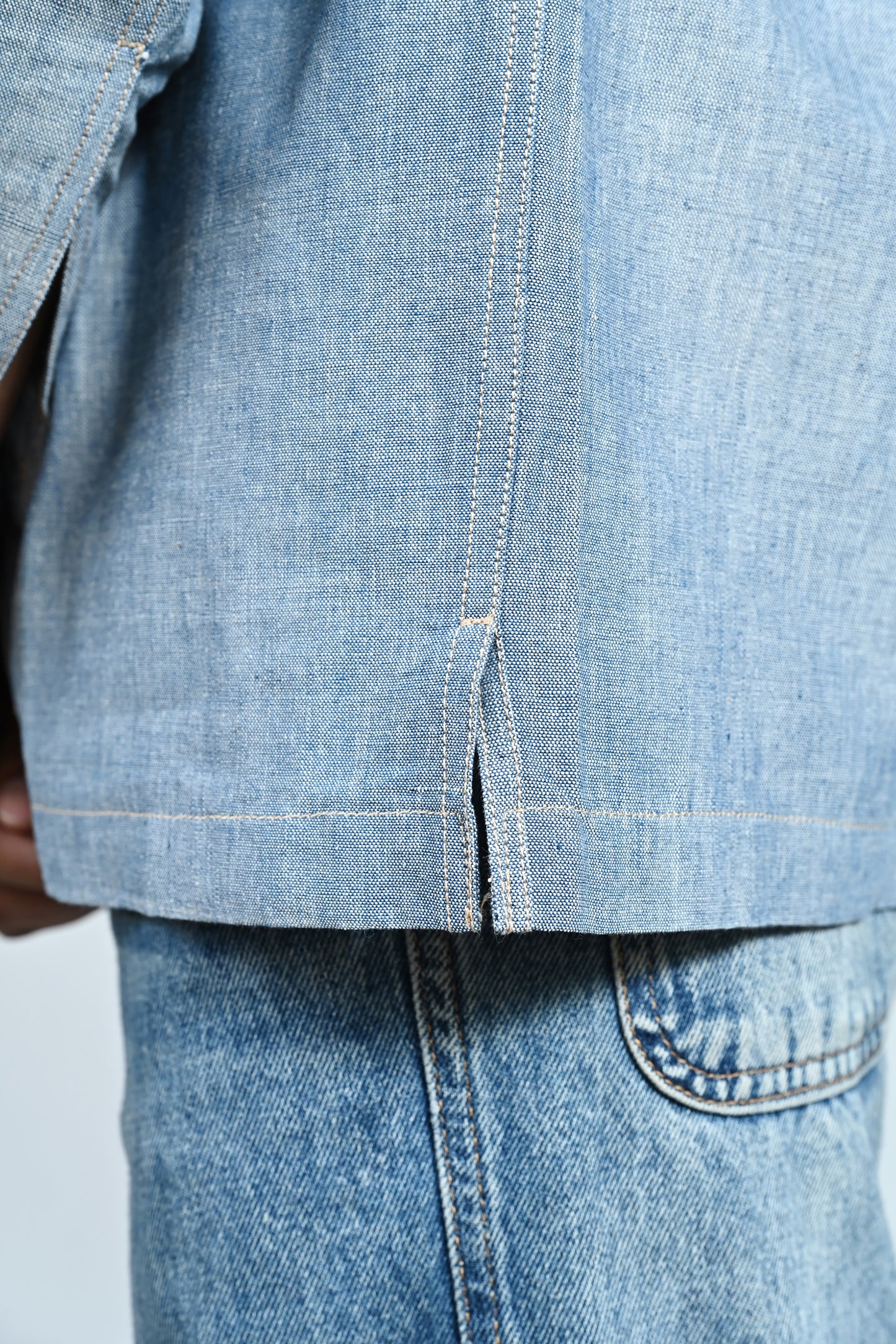 Classic Handwoven Overshirt - Denim Blue