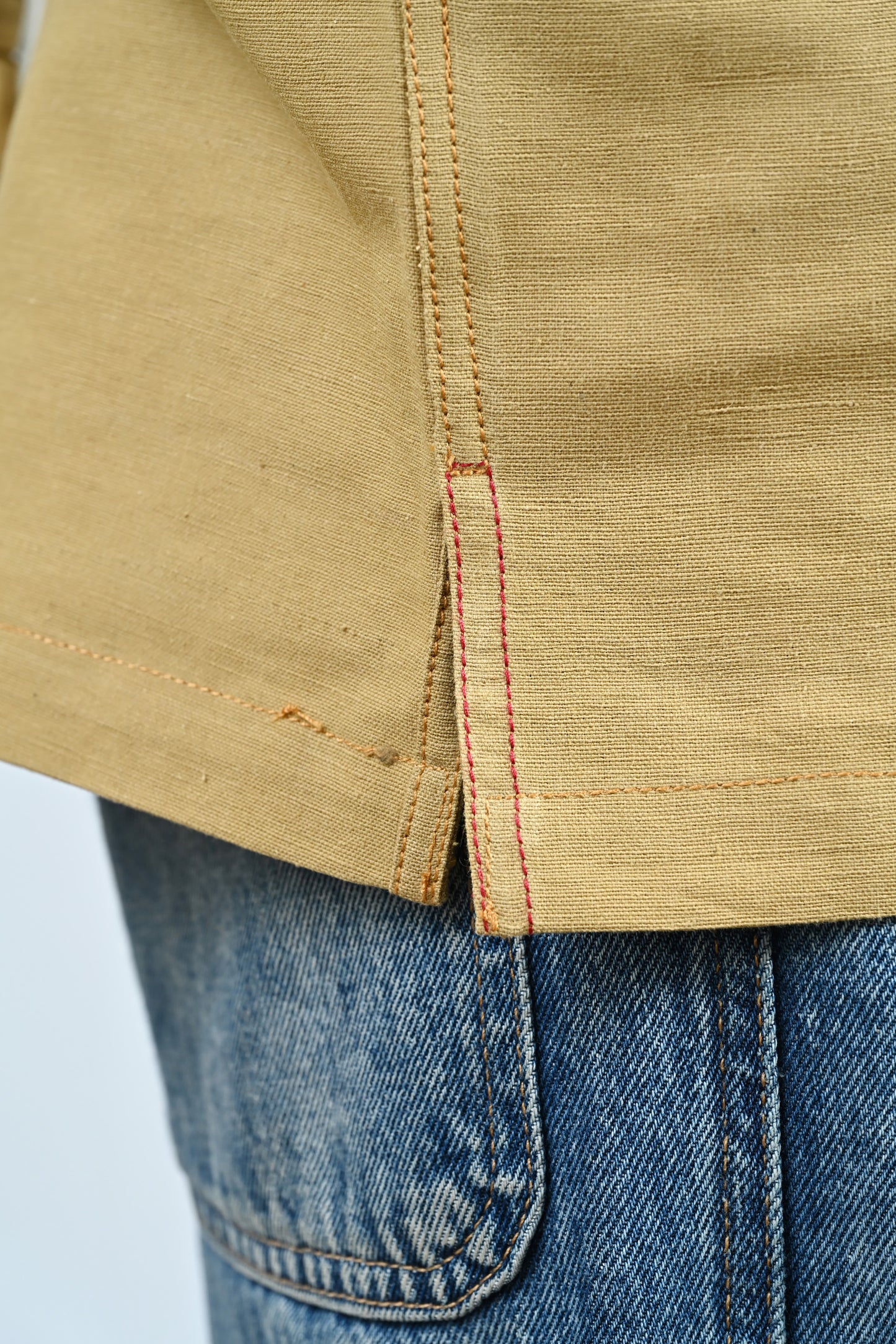 Classic Handwoven Overshirt - Mustard Yellow