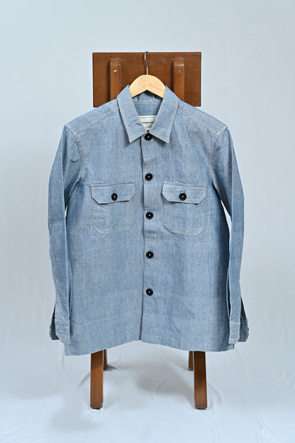 Classic Handwoven Overshirt - Denim Blue