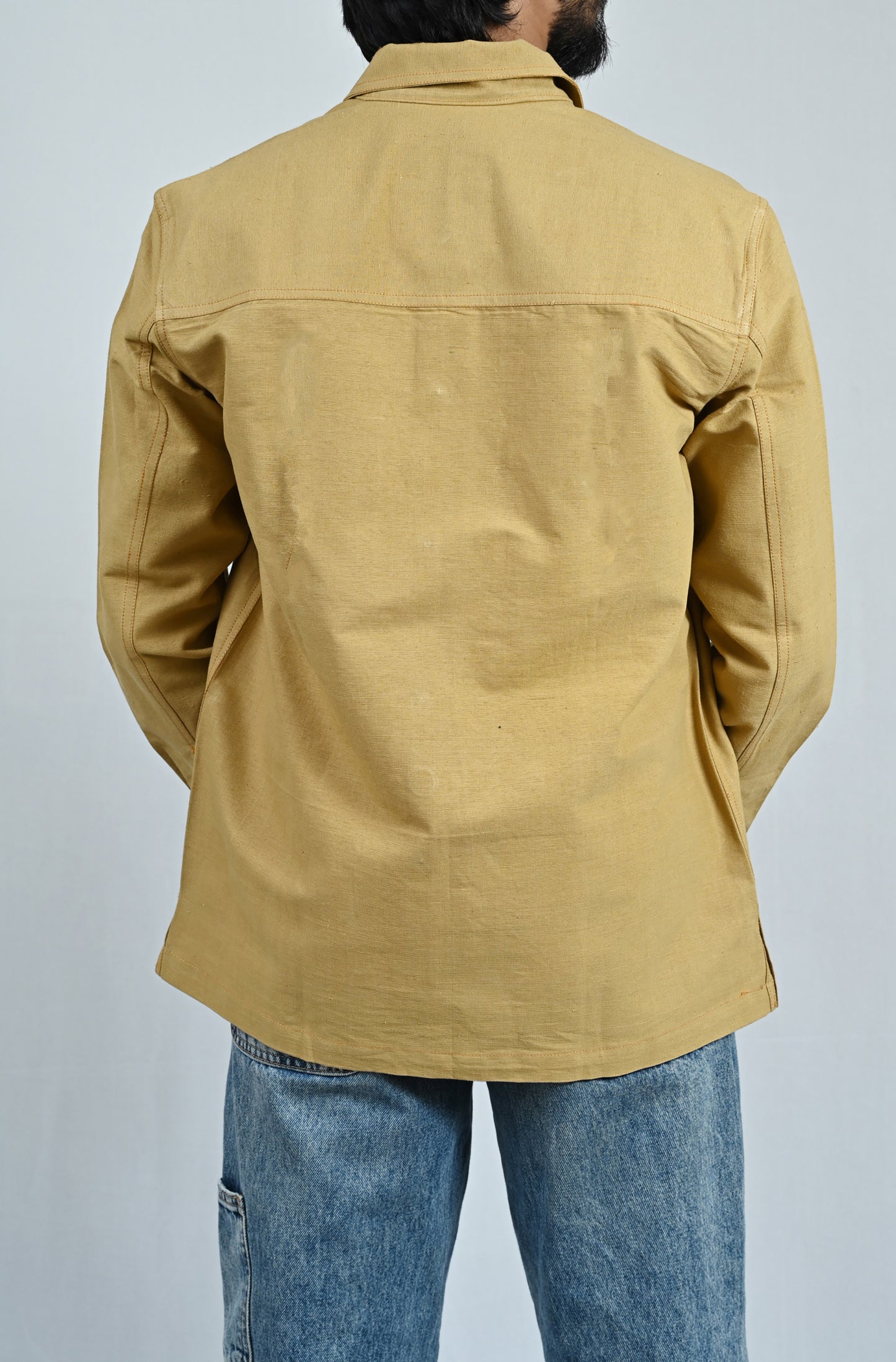 Classic Handwoven Overshirt - Mustard Yellow